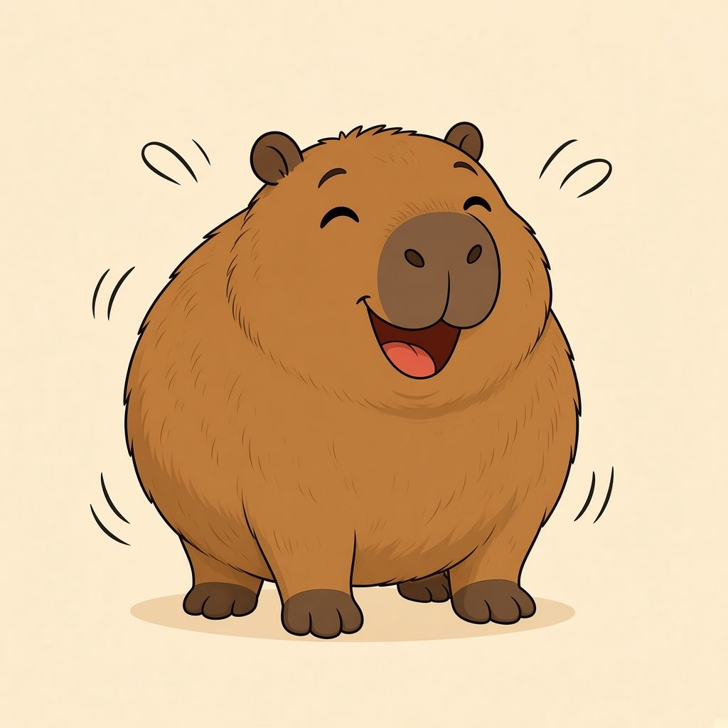Kiko the capybara laughing